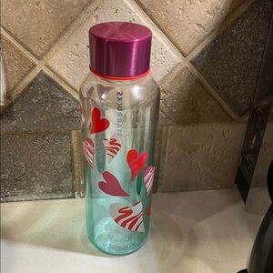 Starbucks Pink Lid Heart Water Bottle